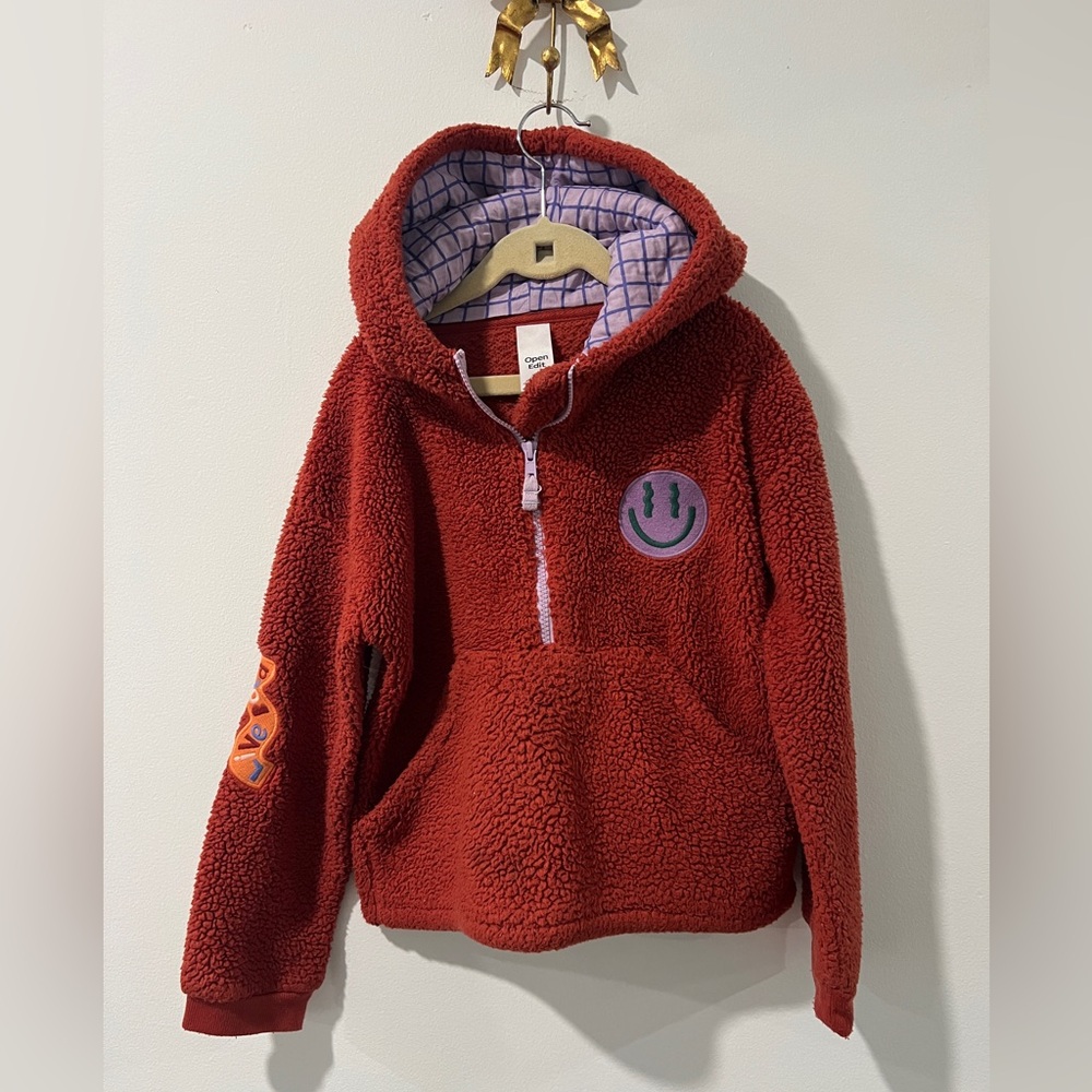 Cozy Kids Hoodie with Smiley Patch